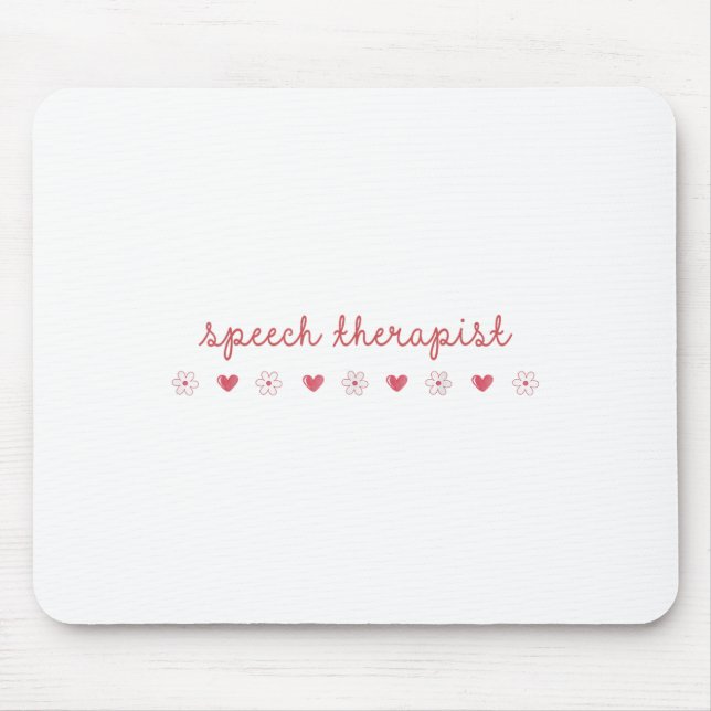 Speech Therapist Valentinstag Daisy Slp Therapie Mousepad (Vorne)