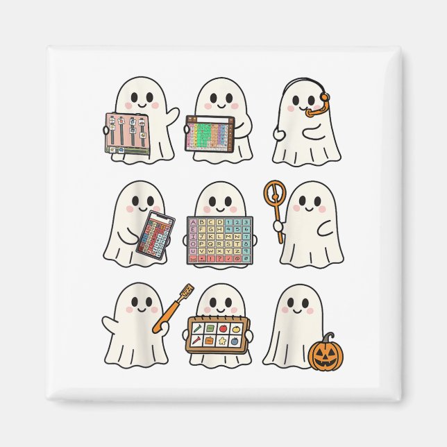 Speech Therapy Halloween Ghost Speech Language Pat Magnet (Vorne)