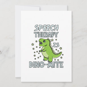 Speech Therapy ist Dino-Mate-Therapeut Pun Geschen Feiertagskarte