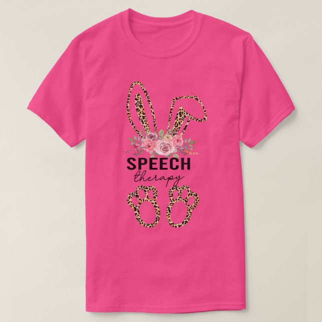 Speech Therapy Oaster Bunny SLP Sprache Die Sprach T-Shirt (Design vorne)