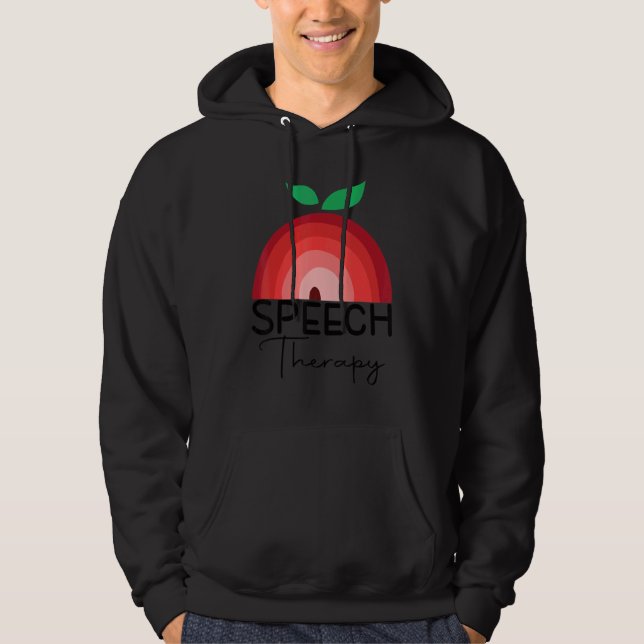 Speech Therapy Pathologist Rainbow Speech Language Hoodie (Vorderseite)