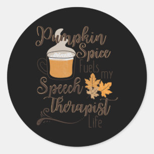 Speech Therapy Pumpkin Herbst Herbst Erntedank Ha Runder Aufkleber