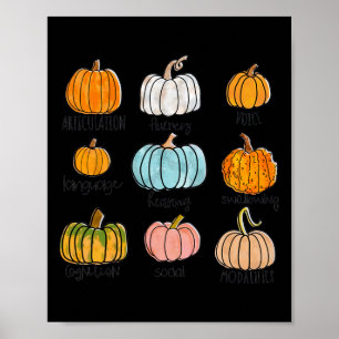 Speech Therapy Pumpkin Sped Teachers SLP Neurodive Poster
