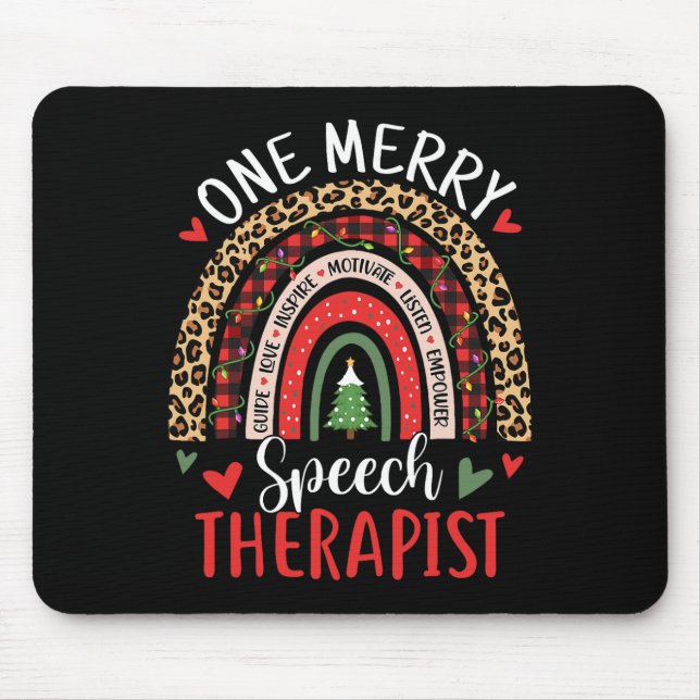Speech Therapy Rainbow Weihnachts-Sprache P Mousepad (Vorne)