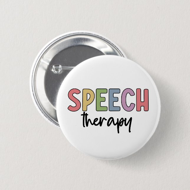 Speech Therapy SLP Speech Pathologe Geschenke Button (Vorne & Hinten)