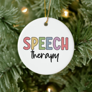 Speech Therapy SLP Speech Pathologe Geschenke Keramik Ornament