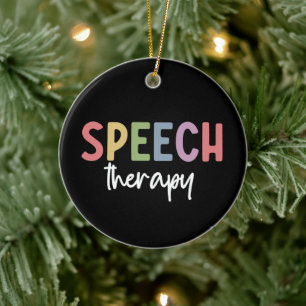 Speech Therapy SLP Speech Pathologe Geschenke Keramik Ornament
