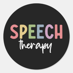 Speech Therapy SLP Speech Pathologe Geschenke Runder Aufkleber