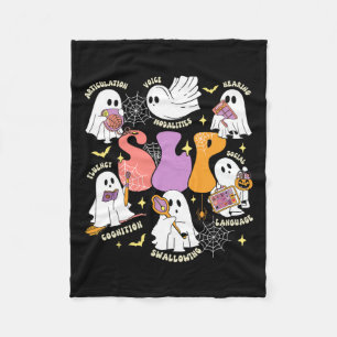 Speech Therapy Spooky Slp Halloween Niedlich Ghost Fleecedecke