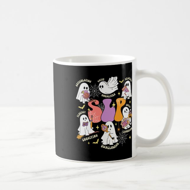 Speech Therapy Spooky Slp Halloween Niedlich Ghost Kaffeetasse (Rechts)