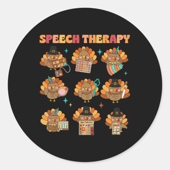 Speech Therapy Türkei Slp Speech Therapist der Fal Runder Aufkleber (Vorderseite)