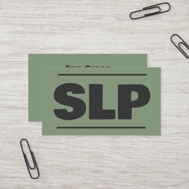 Speech Wellness Specialist SLP Visitenkarte (Vorderseite/Rückseite Beispiel)