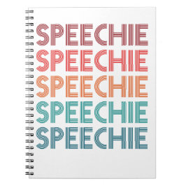 Speechie Retro Speech Pathology Pathologin SLP Notizblock