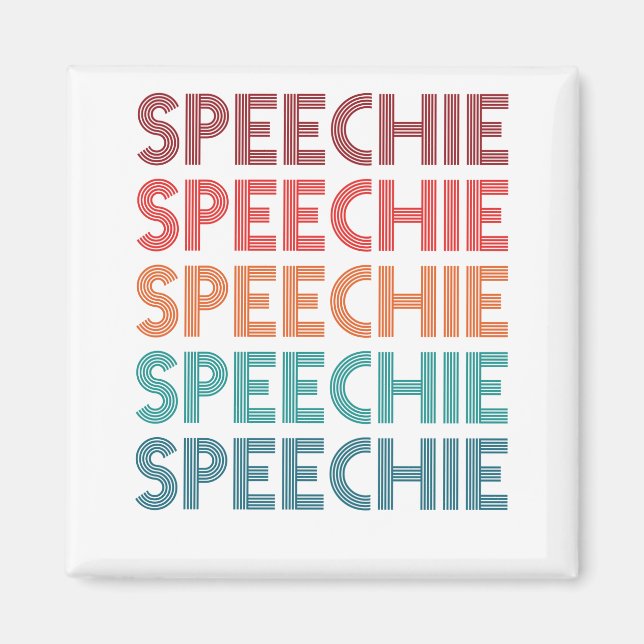 Speechie Retro Speech Pathology Pathologist SLP Magnet (Vorne)