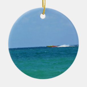 Speed Boat, Fort Lauderdale, Florida Keramik Ornament