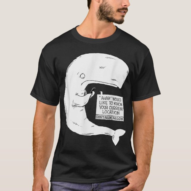 Speed Bump Funny Moby Dick Cartoon T-Shirt (Vorderseite)