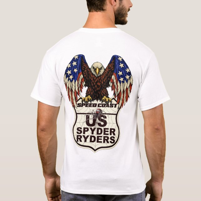 Speed Coast Chapter - Adler-Logo 2s T-Shirt (Rückseite)