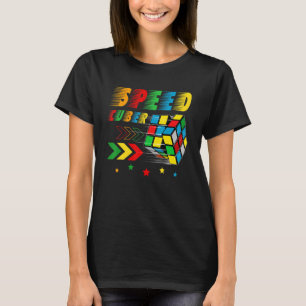 Speed Cuber Puzzle Cubing Cube's Magic Boys Girls T-Shirt