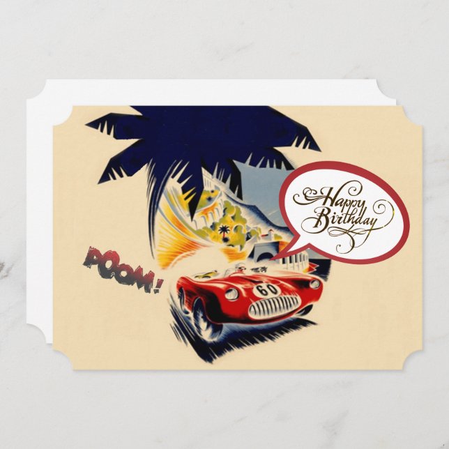 Speed Demon Birthday Feiertagskarte (Vorne/Hinten)