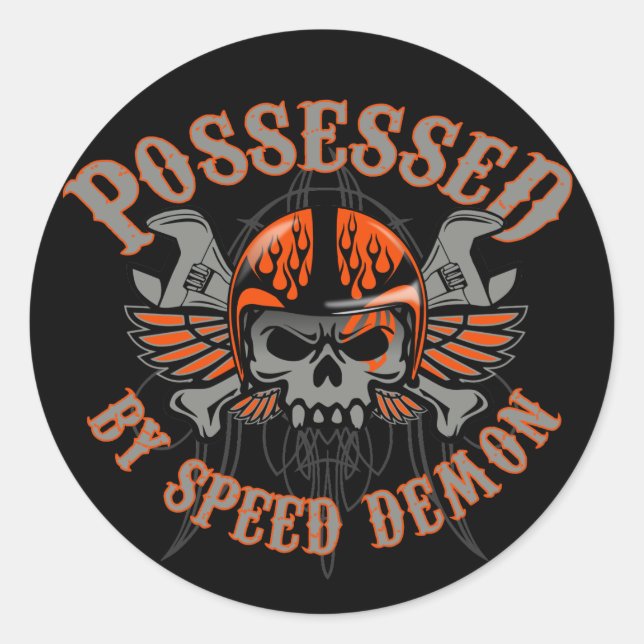 Speed Demon Toolbox Runder Aufkleber (Vorderseite)