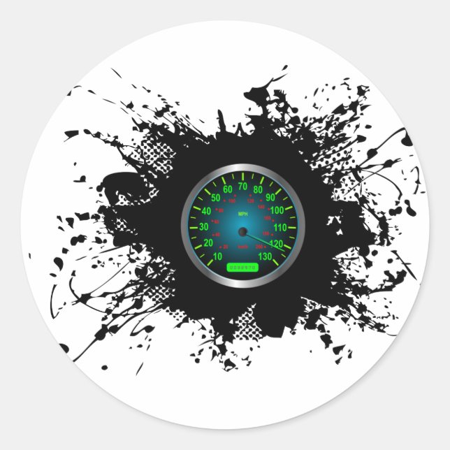 Speed Emblem Urban Style 5 Runder Aufkleber (Vorderseite)