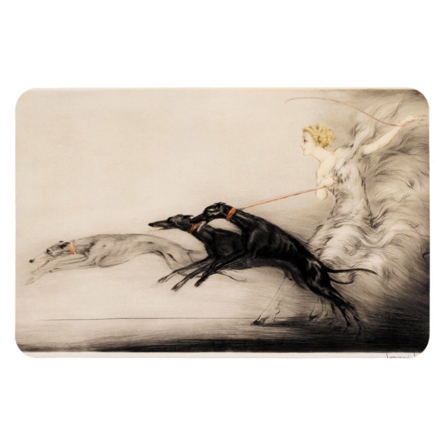 Speed II, Vitesse, 1933 von Louis Icart Magnet (Horizontal)