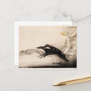 Speed II, Vitesse, 1933 von Louis Icart Postkarte