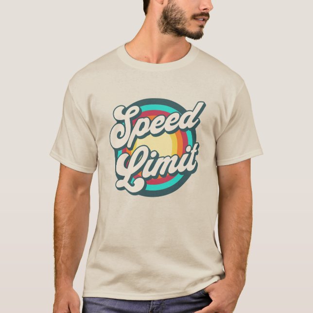 Speed Limit Retro Bright Rainbow Konzert T-Shirt (Vorderseite)