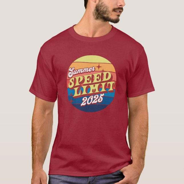 Speed Limit Sommer 2025 Retro Sunset T - Shirt (Vorderseite)