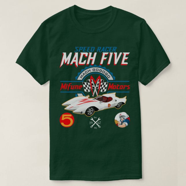 Speed Racer Mach 5 Mifune Motor T-Shirt (Design vorne)