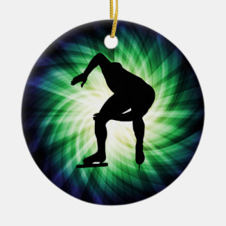 Speed-Skater-Geschenk Keramik Ornament