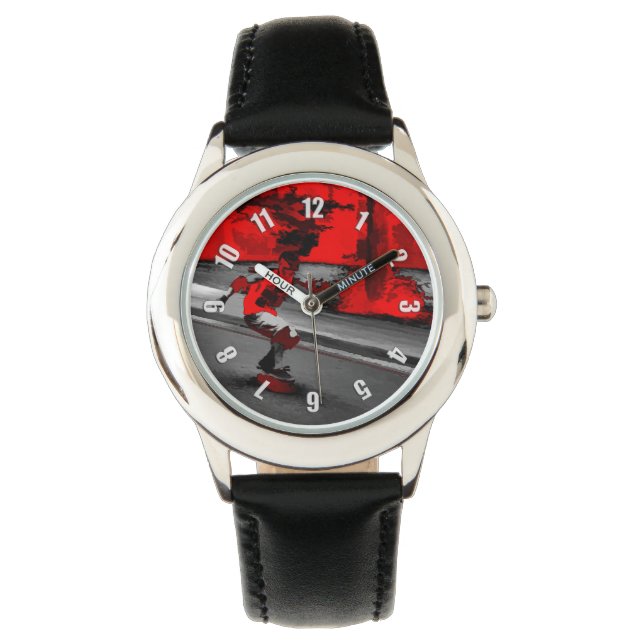 Speed Skater - Skateboarder Armbanduhr (Vorderseite)