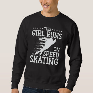 Speed Skating Skates Short Track Skater Workout Tr Sweatshirt