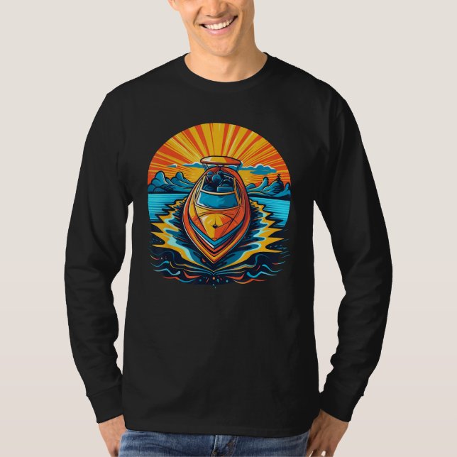 Speedboat for boating T-Shirt (Vorderseite)