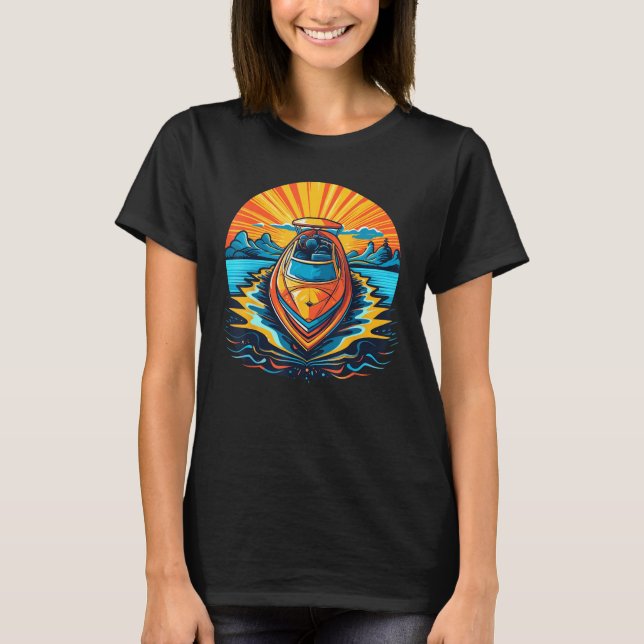 Speedboat for boating T-Shirt (Vorderseite)