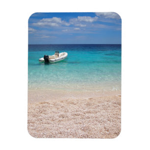 Speedboat im blauen Meer Magnet