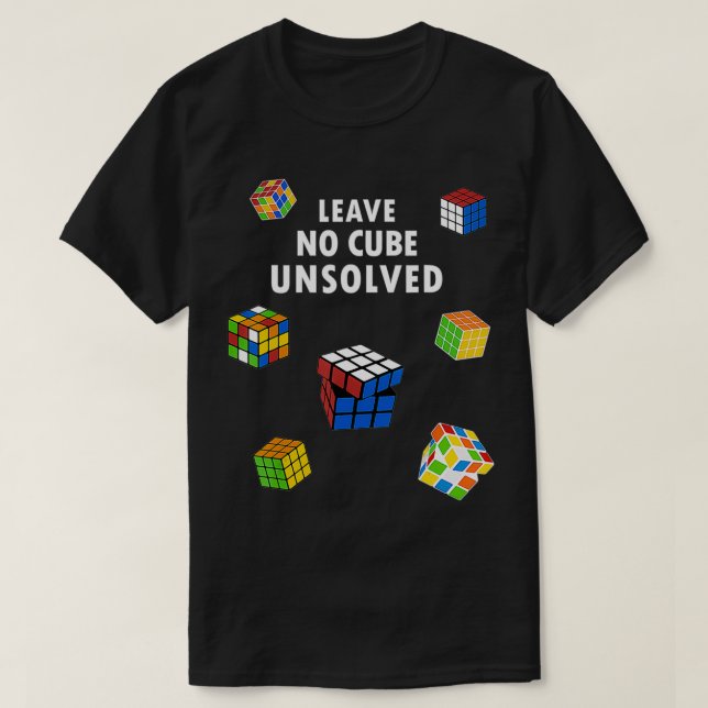 Speedcubing Verließ keinen Cube Ungelöste Speedlös T-Shirt (Design vorne)