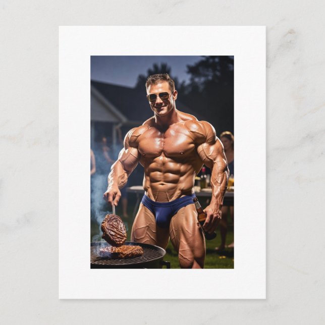 Speedo-Chroniken: BBQ-Biest-Modus Postkarte (Vorderseite)