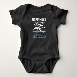 Speedo Schwimmer - Glück ist schnell schwimmen Baby Strampler