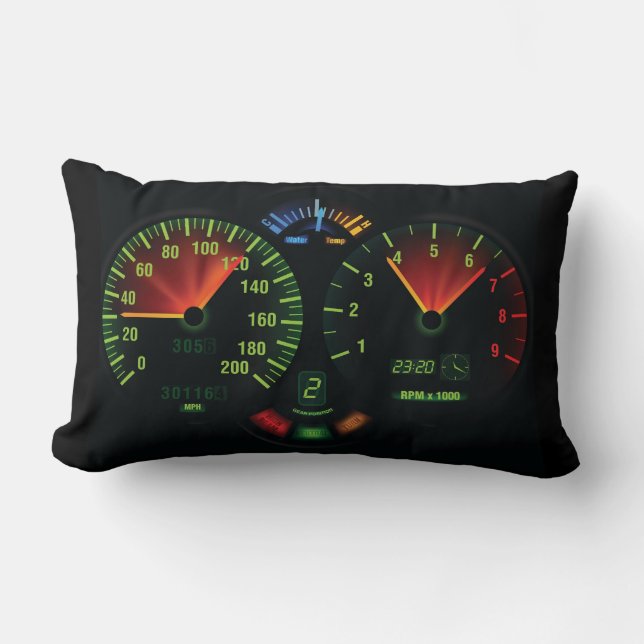 Speedometer Gage Design Theme Kissen (Vorderseite)