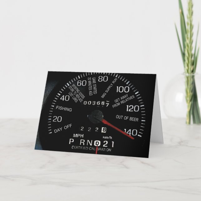 Speedometer Vatertag Karte (Vorderseite)