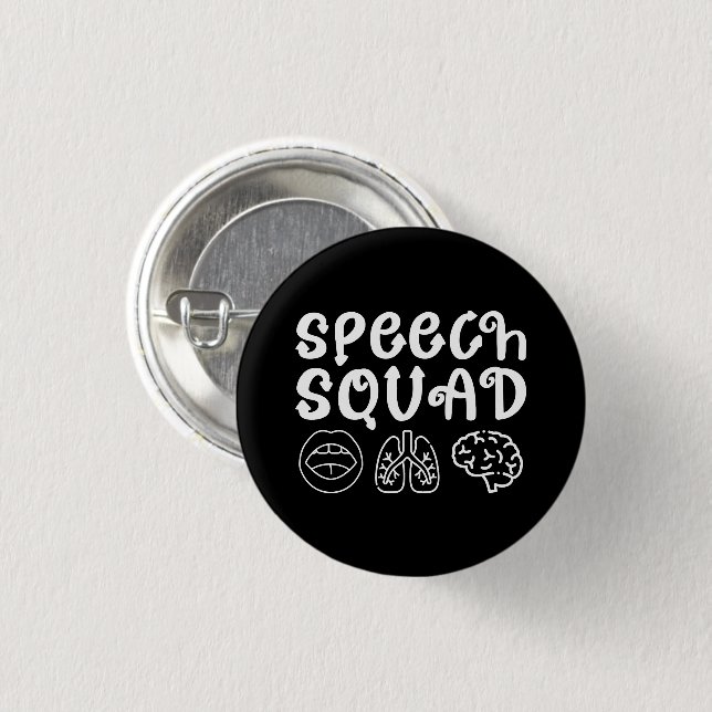 Speedsquad SLP Speech Language Pathologe Funny Button (Vorne & Hinten)