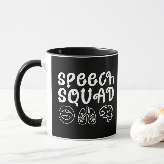 Speedsquad SLP Speech Language Pathologe Funny Tasse (Mit Donut)