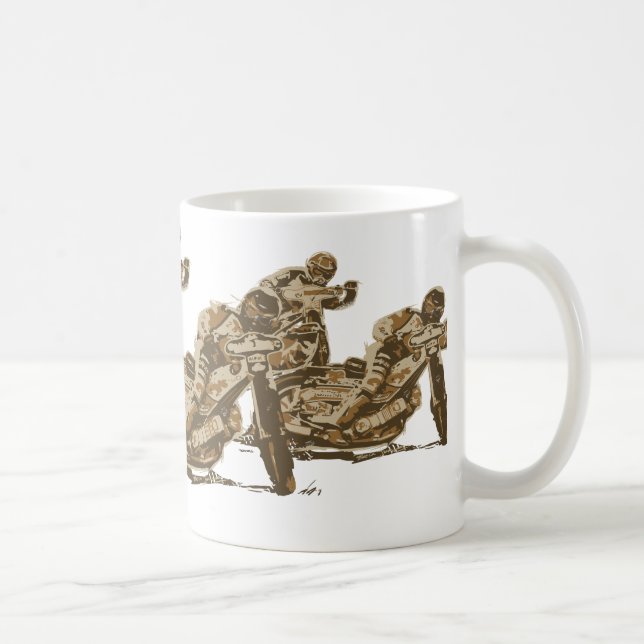 Speedway-Motorrad-Rennläufer Kaffeetasse (Rechts)