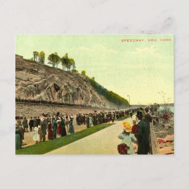 Speedway, New York City, 1910 Vintag Postkarte (Vorderseite)