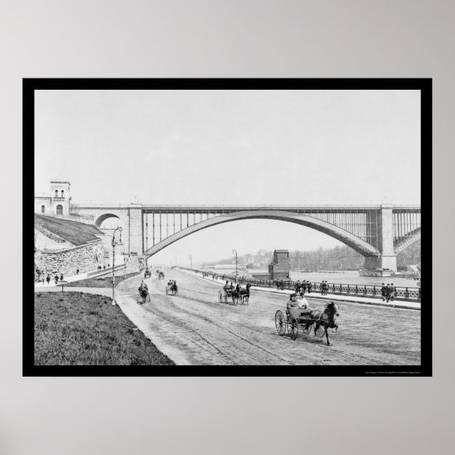 Speedway Washington Bridge Harlem River 1905 Poster (Vorne)