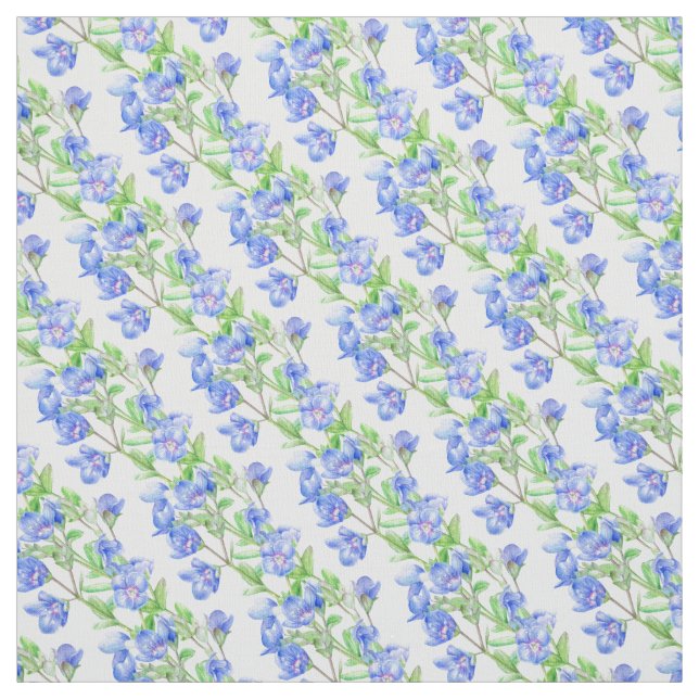 Speedwell Aquarellkunst gemustertes Gewebe Stoff (Muster)
