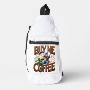 Speedy Bunny Races Turtle kaufen mir einen Kaffee Crossbody Bag