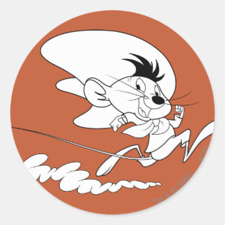 SPEEDY GONZALES™ Art ausführen Runder Aufkleber