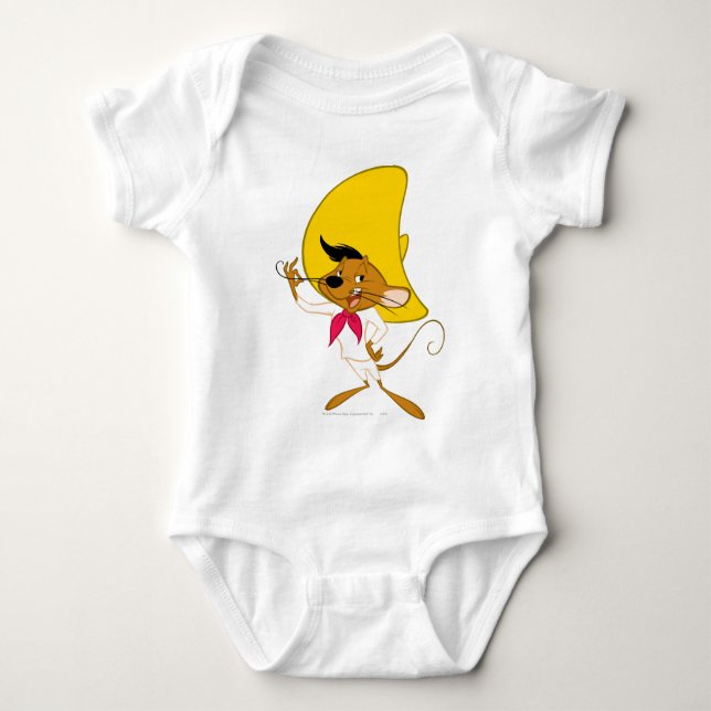 SPEEDY GONZALES™ Mustache Baby Strampler (Vorderseite)